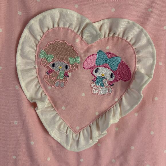 My Melody & My Sweet Piano Lace Heart Shortalls Jumper Romper Size Large Sanrio - Picture 2 of 7